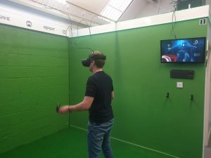 playing virtual reality at vr warehouse runcorn
